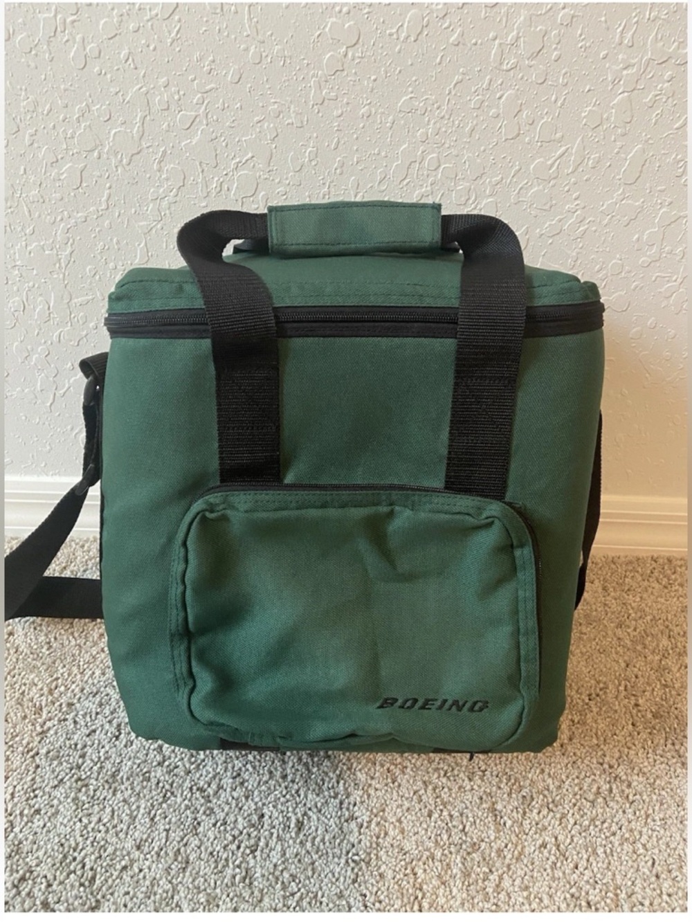 BOEING Insulated Carrying Cooler Tote Bag with Shoulder Strap and Handle Green
